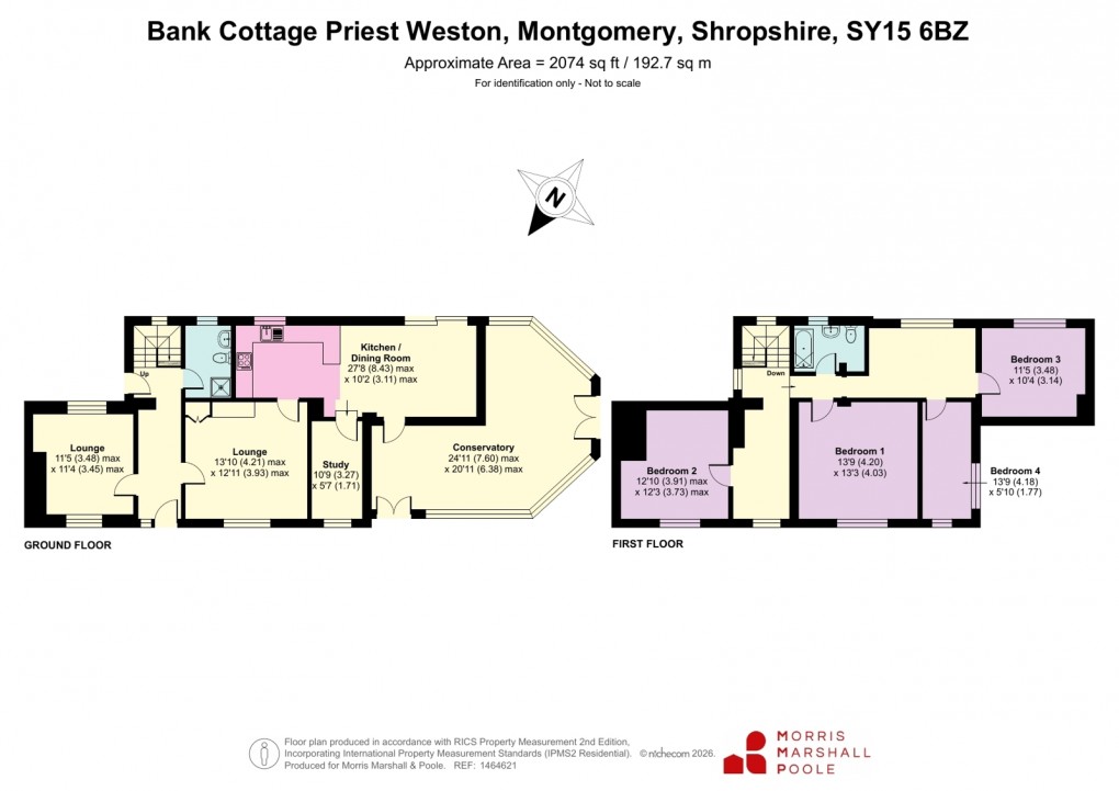 Floorplan for Priest Weston, Montgomery, Shropshire