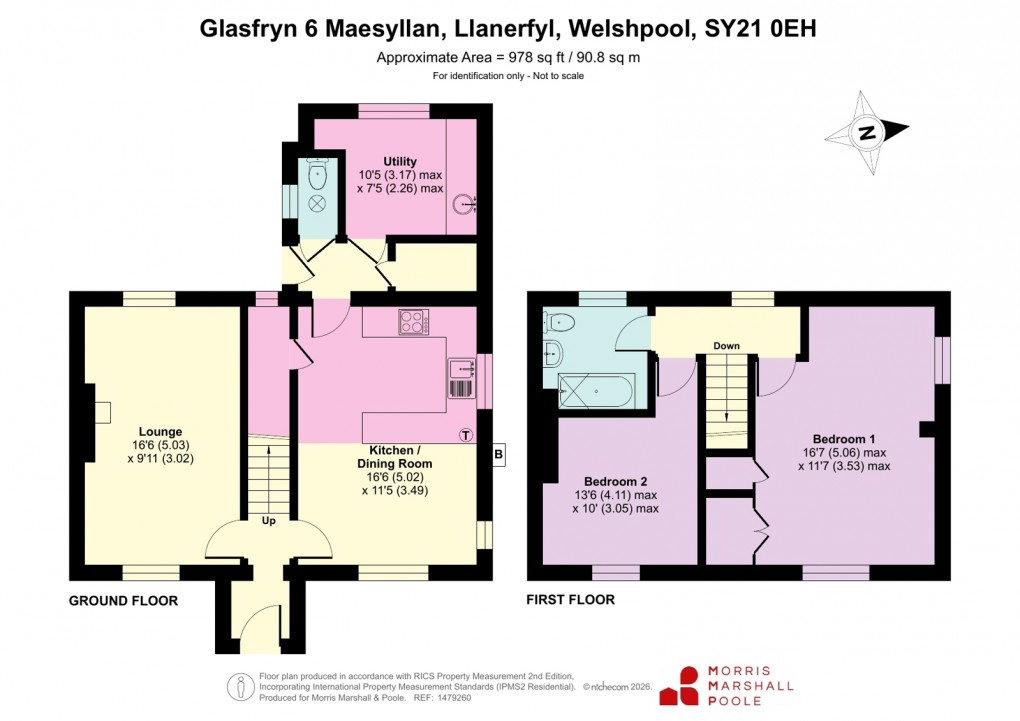 Floorplan for Maesyllan, Llanerfyl, Welshpool, Powys