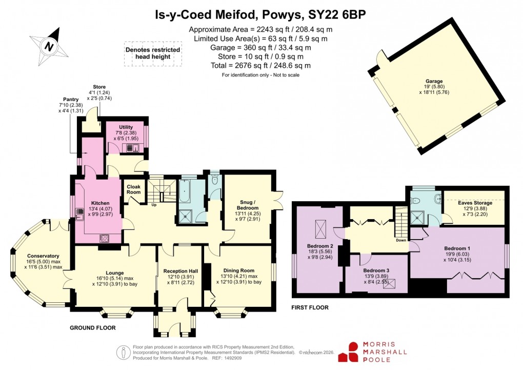 Floorplan for Meifod, Powys
